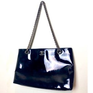 CHANEL classic patent leather purse mademoiselle